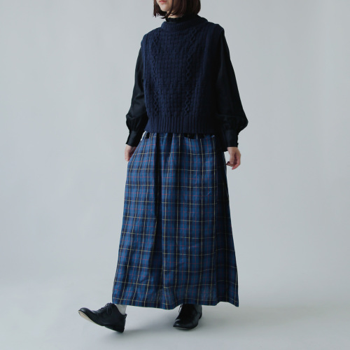 新品onicaオニカリサイクルコットンケーブルニットセーター ネイビーFREE ONICA オニカ リサイクルコットン ベスト “Recycled Cotton Vest