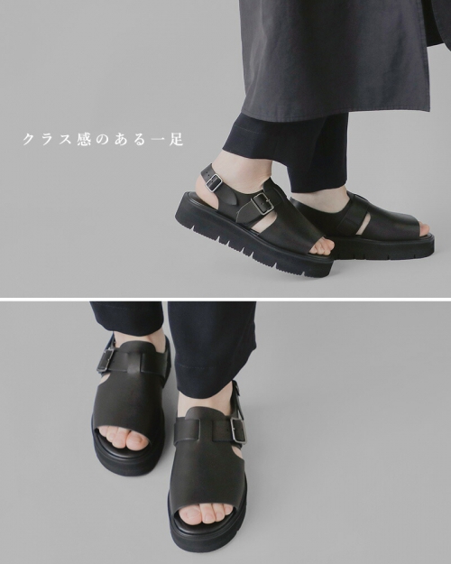 BEAUTIFUL SHOES ビューティフルシューズ ステアレザー ビブラムソール オープントゥ サンダル open-toe-sandals-mn  【サイズ交換初回無料】 | iroma..aranciato