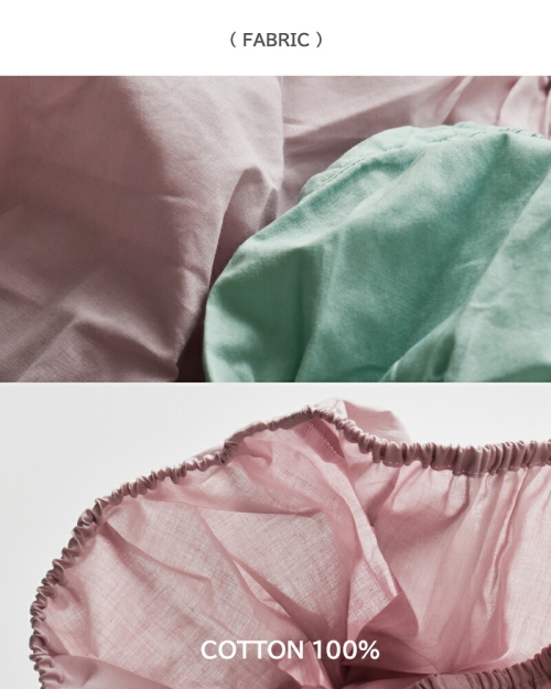 HI WAIST COTTON GATHER PANTS