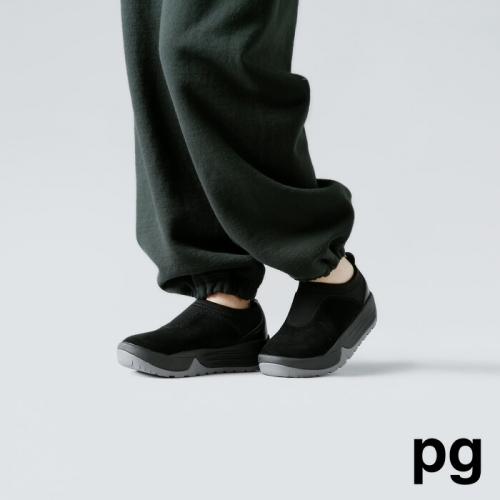 pg ピージー GARDEN MOC カウスエード スリッポン モックシューズ pg  