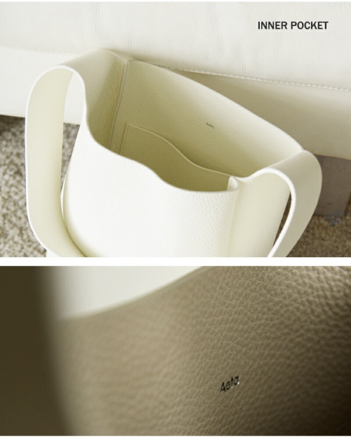 Aeta アエタ ペブルグレイン レザー ショルダー バッグ Sサイズ