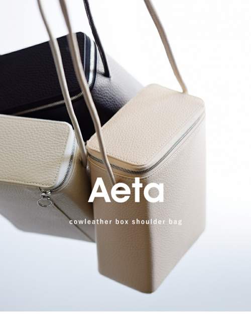 Aeta(アエタ)カウレザーボックスショルダーバッグ“BOX SHOULDER S