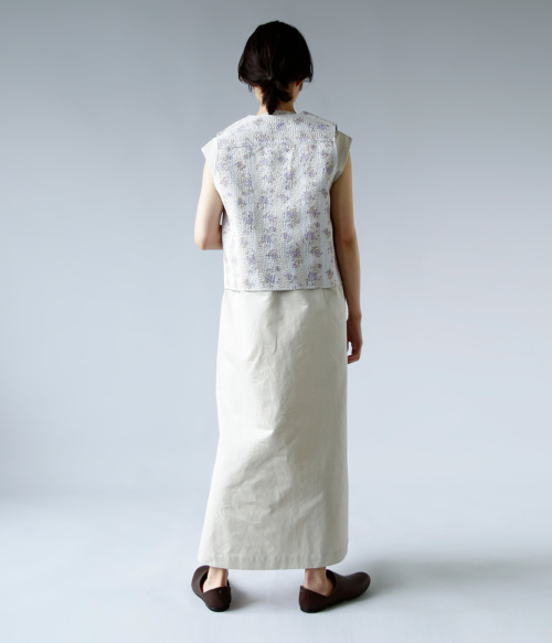 Pheeta(フィータ)コットンシルクステッチ総柄オールインワン