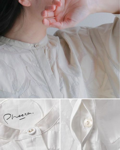 Pheeta フィータ オーガニックコットン シャツ “Phoebe” ph013c