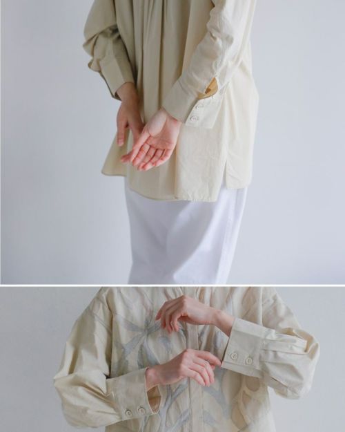 pheeta フィータ　オーガニックコットン　シャツ　ブラウス　ベージュ Pheeta フィータ オーガニックコットン シャツ “Phoebe” ph013c