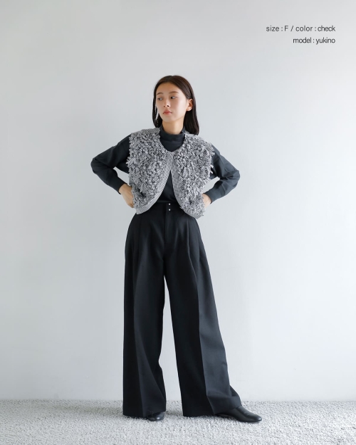 Pheeta フィータ リボン 切替 ベスト “Vivien” ph014c-25-25c-kk