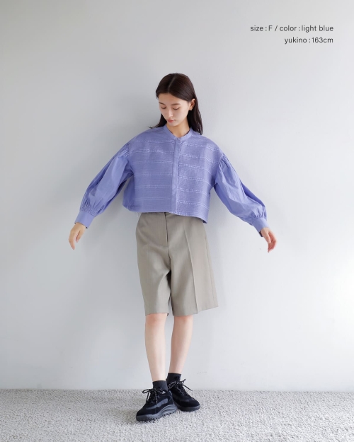 Pheeta フィータ オーガニックコットンポプリン ショートシャツ