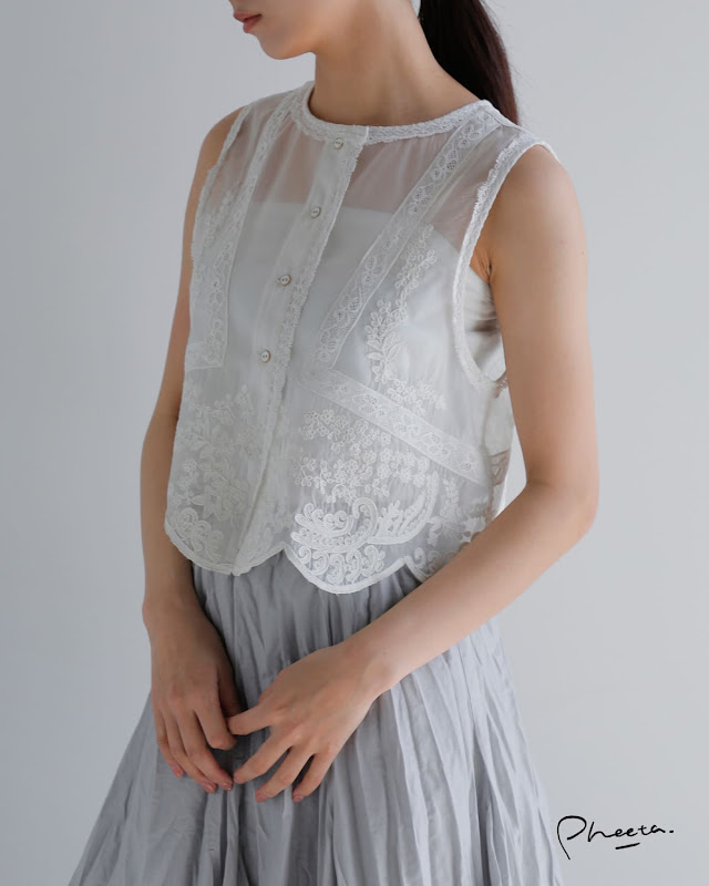 Pheeta フィータ レース ベスト “Maria” ph015c-12 新作 | iroma