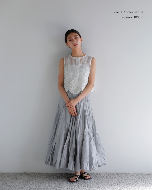 Pheeta フィータ レース ベスト “Maria” ph015c-12 | iroma..aranciato