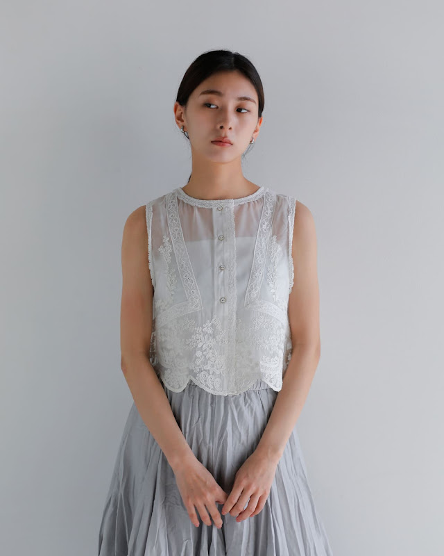 Pheeta フィータ レース ベスト “Maria” ph015c-12 | iroma..aranciato