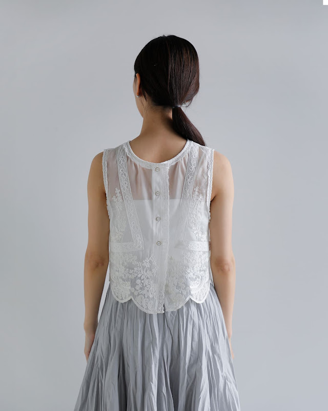 Pheeta フィータ レース ベスト “Maria” ph015c-12 | iroma..aranciato