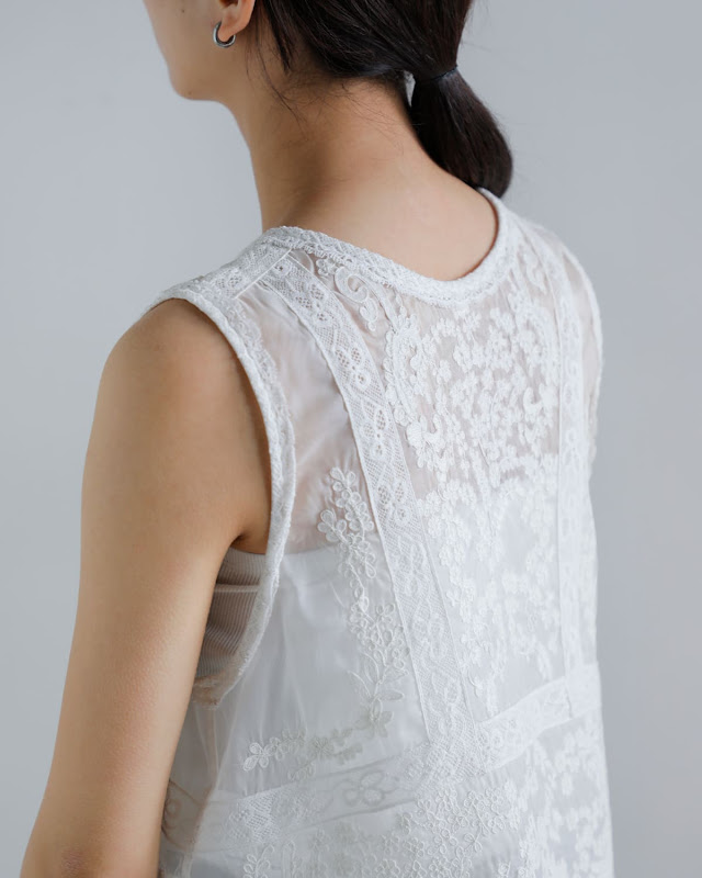 Pheeta フィータ レース ベスト “Maria” ph015c-12 | iroma..aranciato
