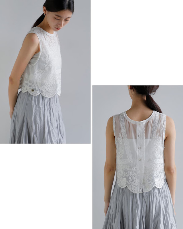 Pheeta フィータ レース ベスト “Maria” ph015c-12 | iroma..aranciato