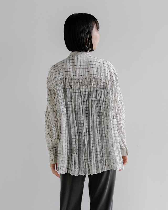 Pheeta フィータ コットンシルク チェックシャツ Mona ph016c-41c