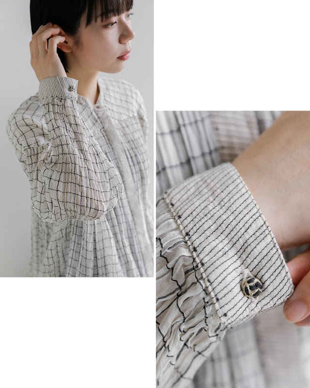 Pheeta フィータ コットンシルク チェックシャツ Mona ph016c-41c