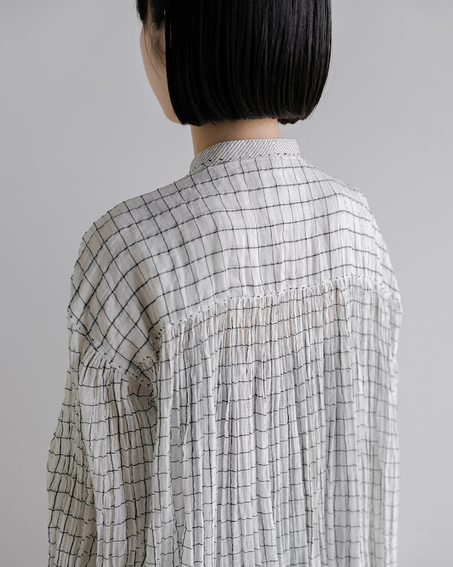 Pheeta フィータ コットンシルク チェックシャツ Mona ph016c-41c