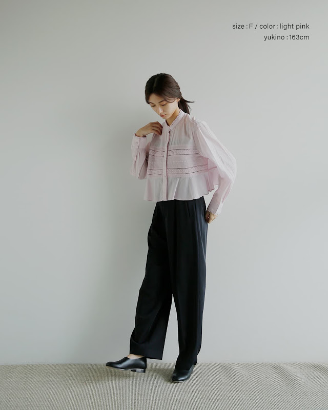 Pheeta フィータ コットン ピンタック シャツ Trinity ph016c-60