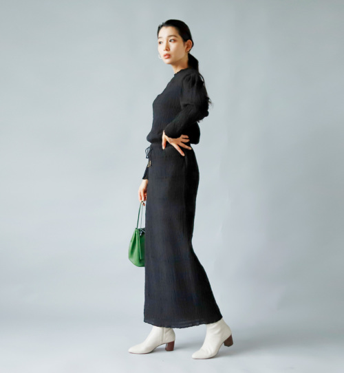 タグ付き　Pheeta フィータVera スカート　ブラック　ラップスカート Pheeta（フィータ）の「＜Pheeta（フィータ）＞Vera スカート