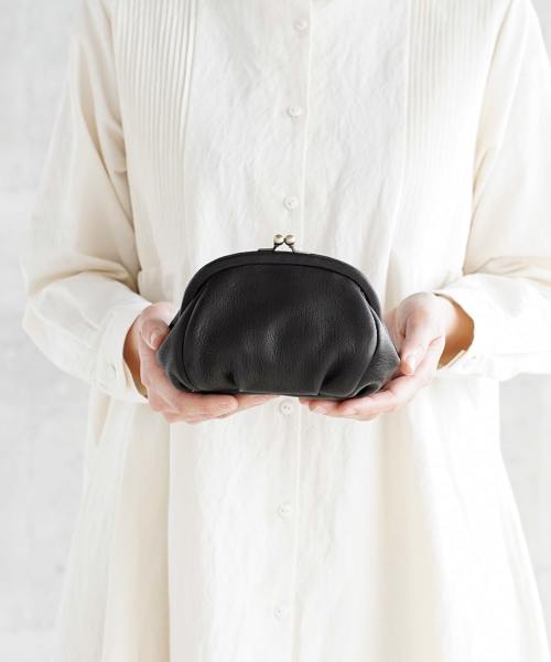 Yammart(ヤマート)カウレザーがま口ポーチ plain-gama-pouch | iroma