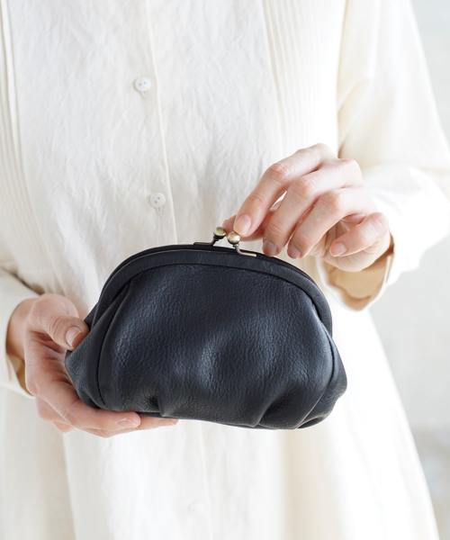 Yammart(ヤマート)カウレザーがま口ポーチ plain-gama-pouch | iroma