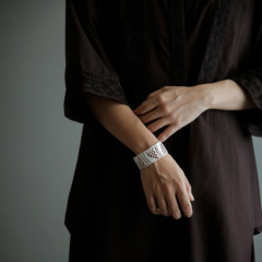 MAISON RUBUS. リコレクション シルバー レース バングル recollection lace bangle 2L