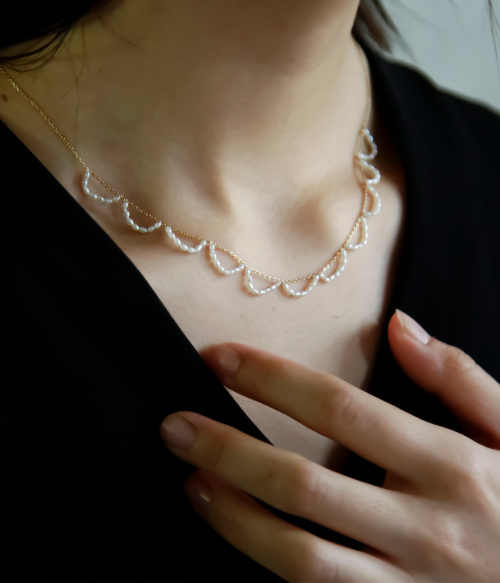 MAISON RUBUS. メゾンルーバス 淡水パール リップルズ ネックレス “ripples necklace” rip-n1-p-85 |  iroma..aranciato