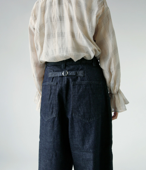 atelier naruse アトリエナルセ コットン デニム タック パンツ s05106