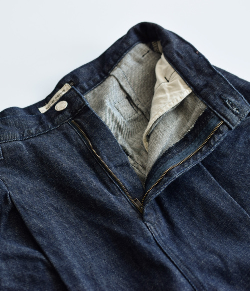 atelier naruse アトリエナルセ コットン デニム タック パンツ s05106