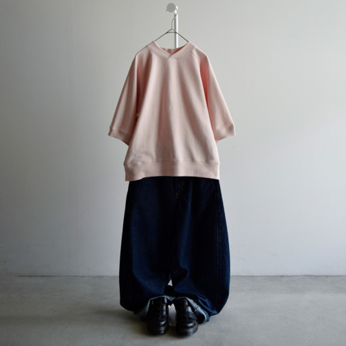 アトリエナルセ　コットンリブネックTシャツ 再入荷** atelier naruse アトリエナルセ コットン衿付きニット｜cott