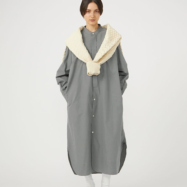 [2026aw ナナミカ バンドカラー ウインド シャツワンピース