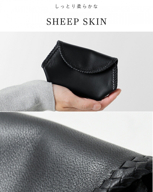 Aeta アエタ シープレザー スモールポーチ “SMALL POUCH” sh24-tr