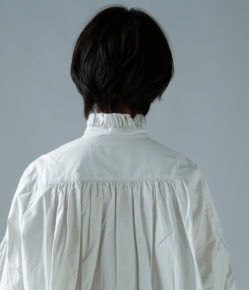 TOUJOURS(トゥジュー) / 長袖シャツ/2/コットン/WHT/ストライプ
