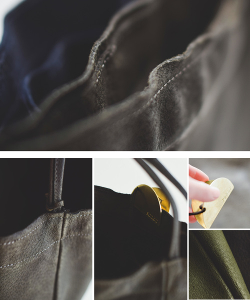 sonor(ソナー)染めピッグスキンラウンドトートバッグ“SOME CORON” some