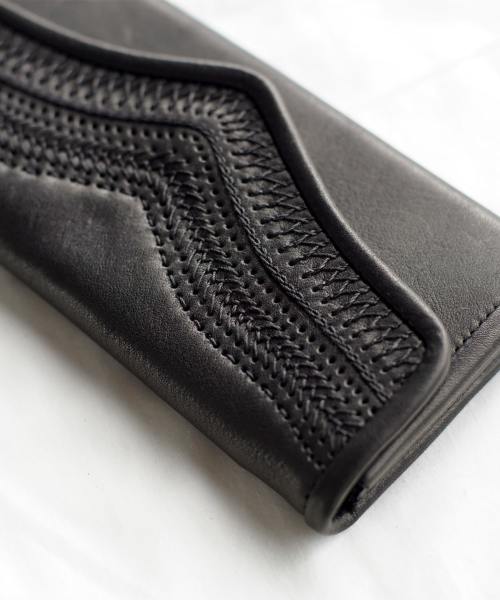 Yammart(ヤマート)カウレザー刺繍ロングウォレット stitch-long-wallet