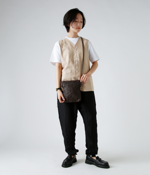 maison de soil メゾン ド ソイル カウレザー スモール メッシュ