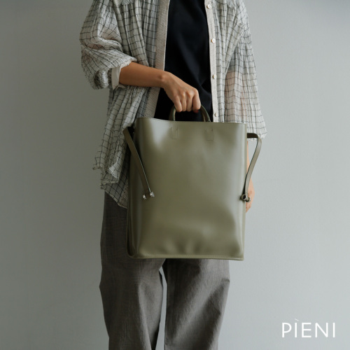 PIENI Kaari トートバッグ ブラック×キャメル レザー A4可 PIENI Kaari