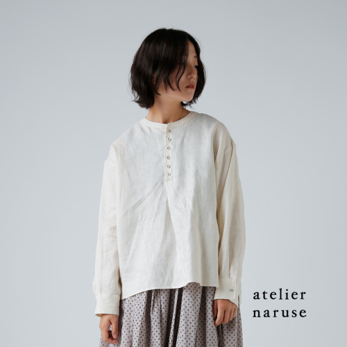 atelier naruse アトリエナルセ リネン スモック ブラウス
