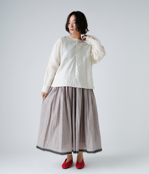 atelier naruse アトリエナルセ リネン スモック ブラウス