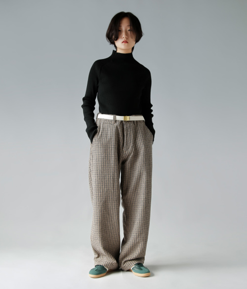 THE HINOKI ザ ヒノキ コットン ウール リブ タートルネック T
