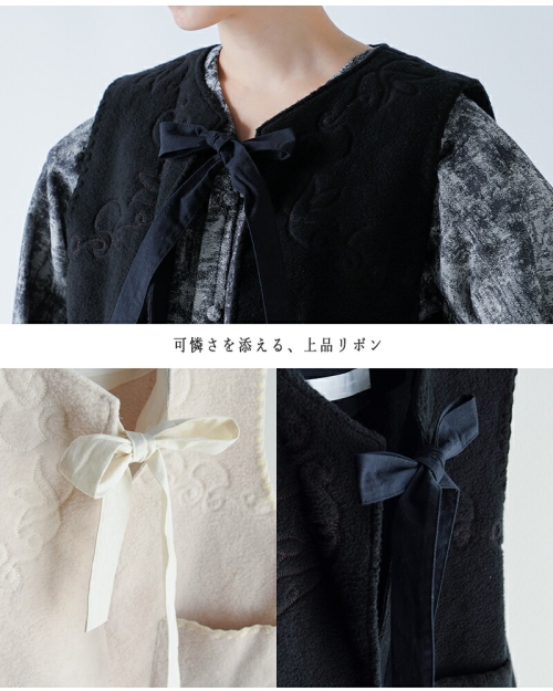 The last flower of the afternoon ベスト　黒 The last flower of the afternoon ベスト 黒 the last flower of the