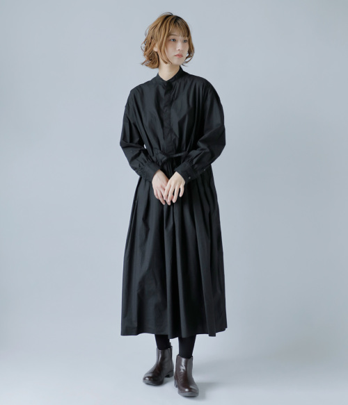 TOUJOURS トゥジュー ウォッシュド コットン ポプリン ドレス “Bishop