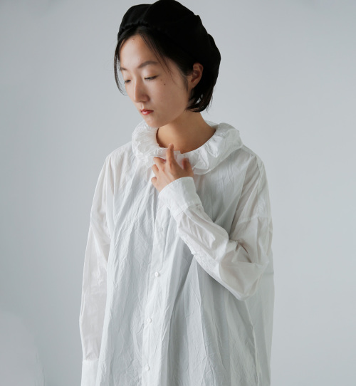 TOUJOURS SILK COTTON RUFFLE SHIRT 1 ホワイト TOUJOURS SILK COTTON RUFFLE SHIRT 1 ホワイト｜Yahoo!フリマ