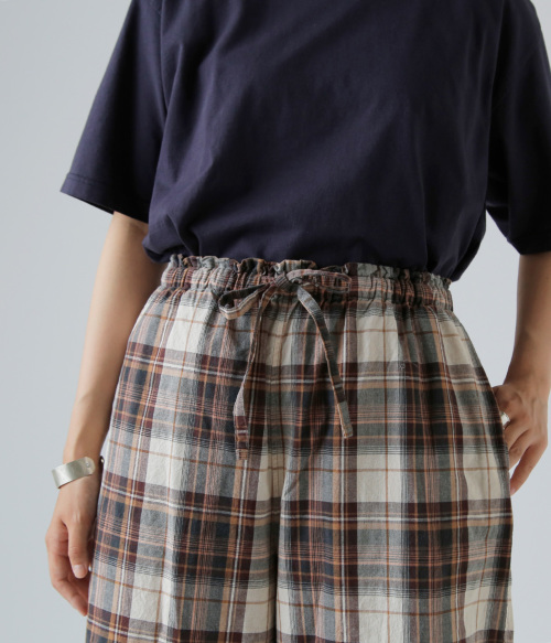 TOUJOURS トゥジュー フェード リサイクルコットン マドラスチェック