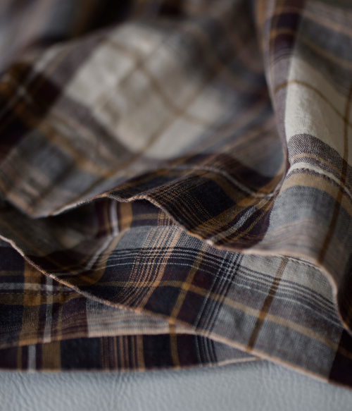 TOUJOURS トゥジュー フェード リサイクルコットン マドラスチェック  