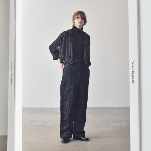 TOUJOURS トゥジュー ピン ドット プリント シルク シフォン ブラウス