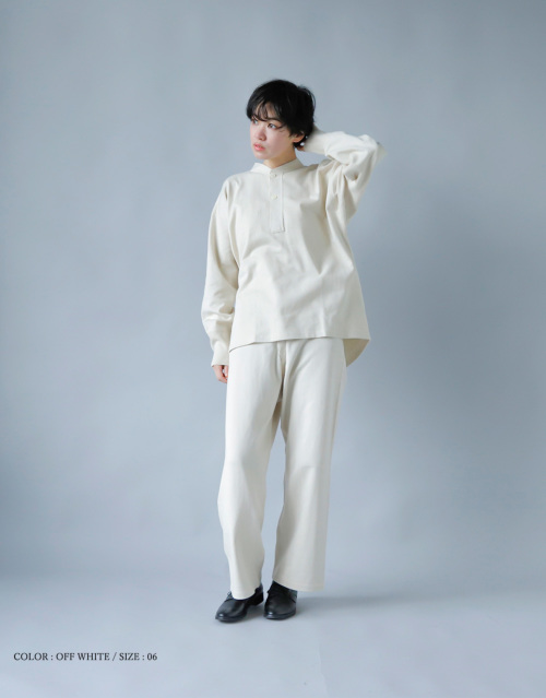 DRAWER コットンビッグツイル ベーシックパンツ 白 40*ZC640