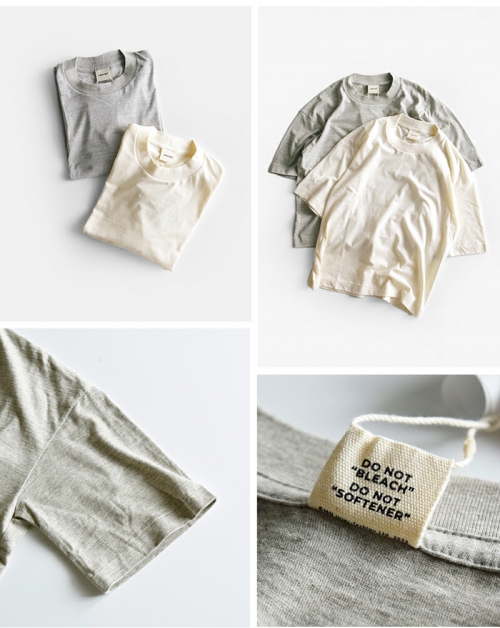 オトなつ　イヴ UNDYED アンダイド 別注 無染色オーガニックコットン 半袖