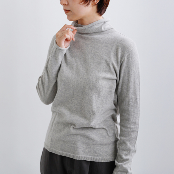 evam eva vie ヴィー コットン カシミヤ タートルネック ニット プルオーバー