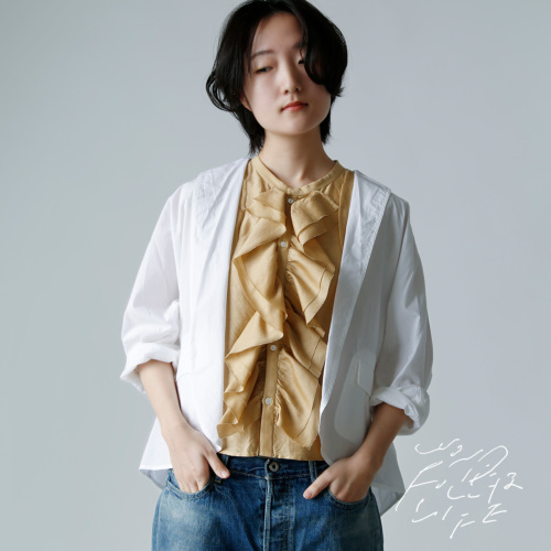 新品タグ付き WONDER FULL LIFE コットン シルク ブラウス WONDER FULL LIFE ワンダーフルライフ コットン チャンデリー