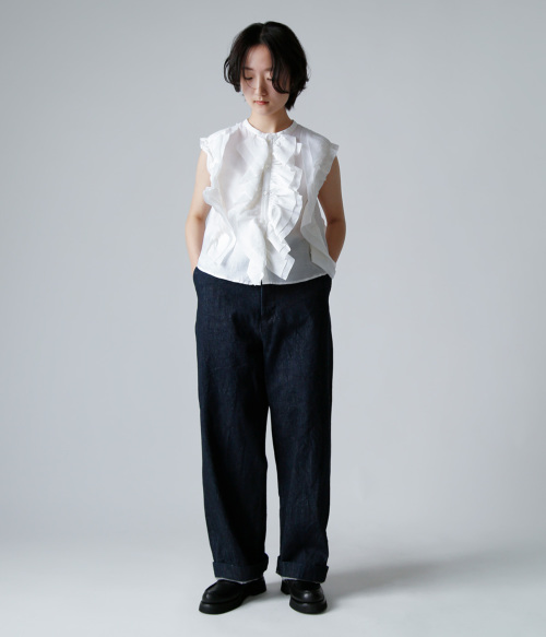 新品タグ付き WONDER FULL LIFE コットン シルク ブラウス WONDER FULL LIFE ワンダーフルライフ コットン チャンデリー